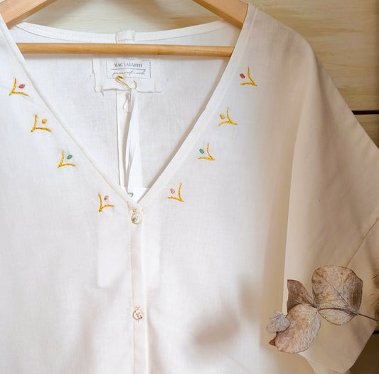 Camicia Blanca Ricamata